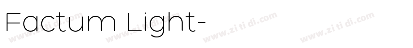 Factum Light字体转换